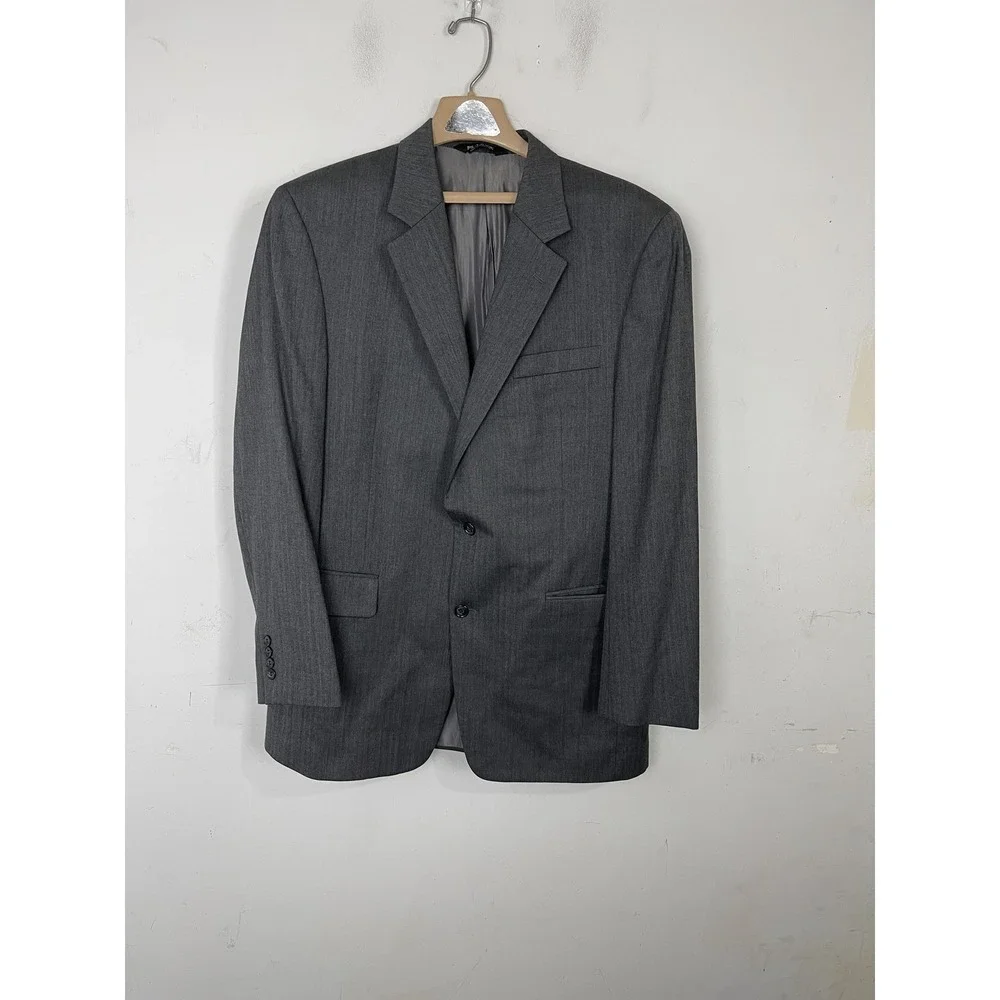 Jos‎ A Bank Mens Suit 43 Gray Wool Signature Collection Blazer Pants 38 Wedding